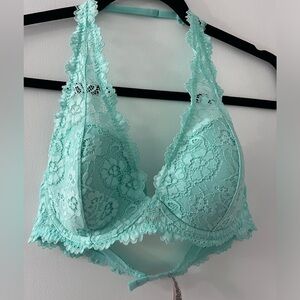 La Senza Mint Lace Halter Bra size 36B